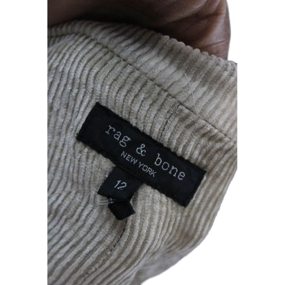 Rag & Bone Womens Beige Striped Collared Button Viscose Blazer Size 12 - Picture 5 of 7
